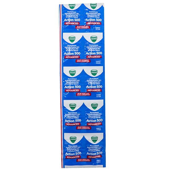 Vicks Action Advanced 500 mg Tablet (10 Tab)