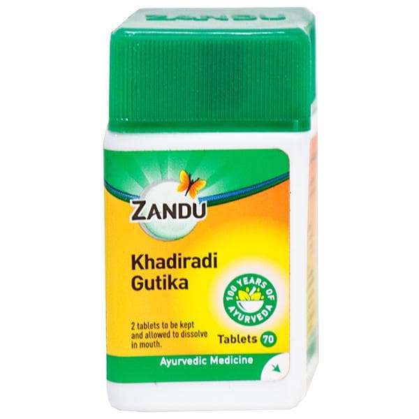 Zandu Khadiradi Gutika 70 Tablets