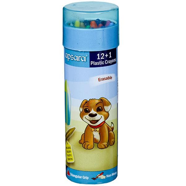 Apsara Plastic Crayons Assorted 109735005 (12 +1) Shades
