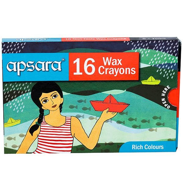 Apsara 3+ Years Non Toxic Wax Crayons 109725004 16 Shades