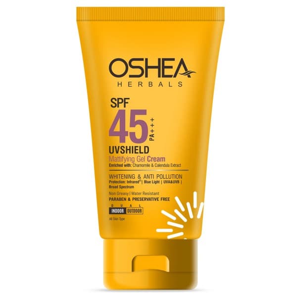 Oshea Herbals Uvshield Spf 45 PA+++ Mattifying Gel Cream 60 g