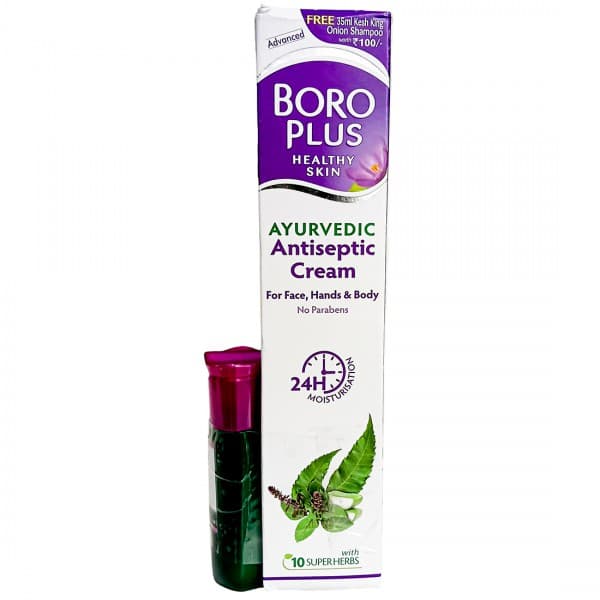 Boroplus Advanced Ayurvedic Antiseptic Cream (Free Kesh King Onion Shampoo 35 ml Worth Rs. 100) 120 ml