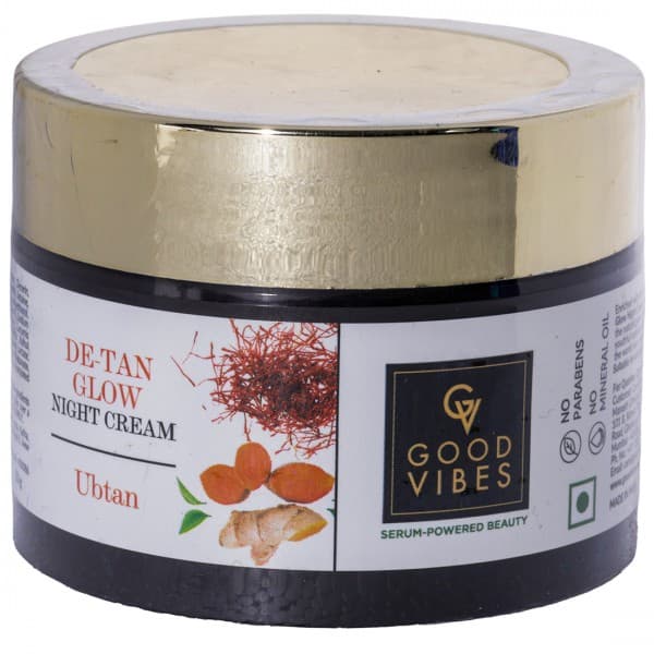 Good Vibes Ubtan De Tan Glow Night Cream 50 g