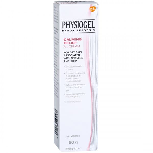 Physiogel Hypoallergenic A.I. Calming Relief Cream for Dry Skin with Redness and Itch 50 g