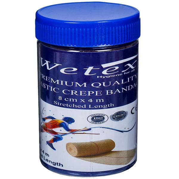 Wetex Premium Quality Elastic Crepe Bandage 8 cm x 4 m