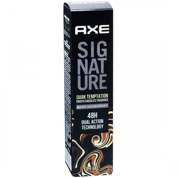 Axe Signature Dark Temptation Body Deodorant Smooth Chocolate Fragrance 48H Dual Action 122 ml