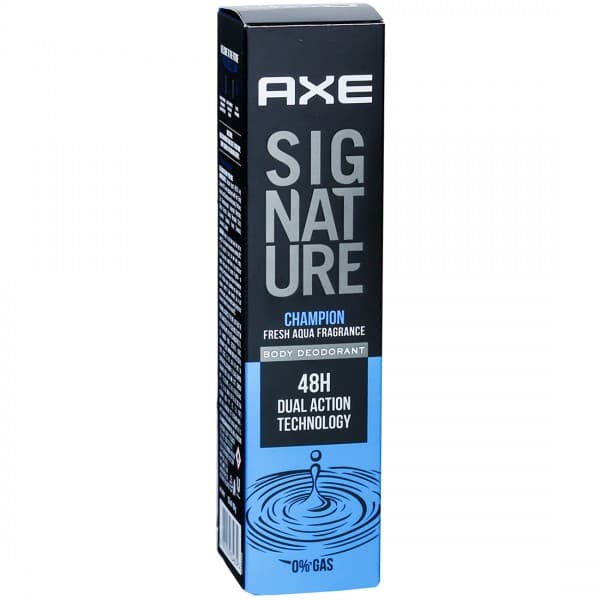 Axe Signature Champion Fresh Aqua Fragrance Body Deodorant 48H Dual Action Technology 122 ml