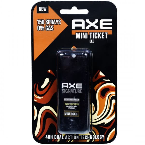 Axe Signature Dark Temptation Mini Ticket 48H Dual Action Technology Body Deodorant 10 ml