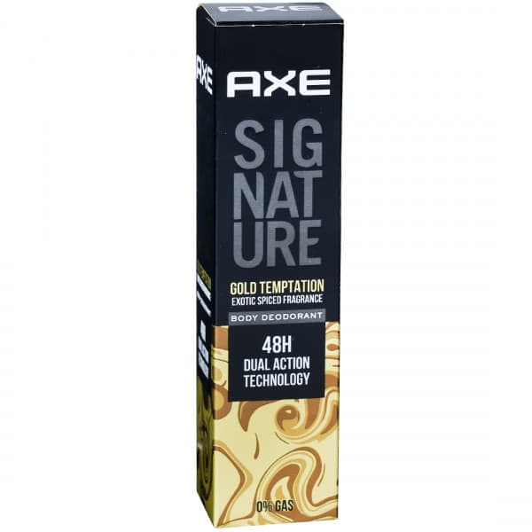 Axe Signature Gold Temptation Exotic Spiced Fragrance Body Deodorant 48 H Dual Action Technology 122 ml