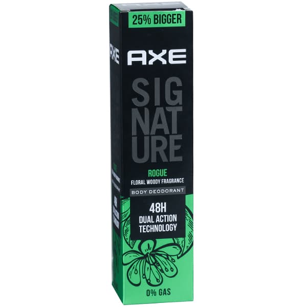 Axe Signature Rogue Floral Woody Fragrance Body Deodorant 48H Dual Action Technology 154 ml
