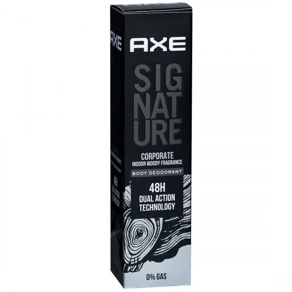 Axe Signature Corporate Indoor Woody Fragrance Body Deodorant 48H Dual Action Technology 122 ml