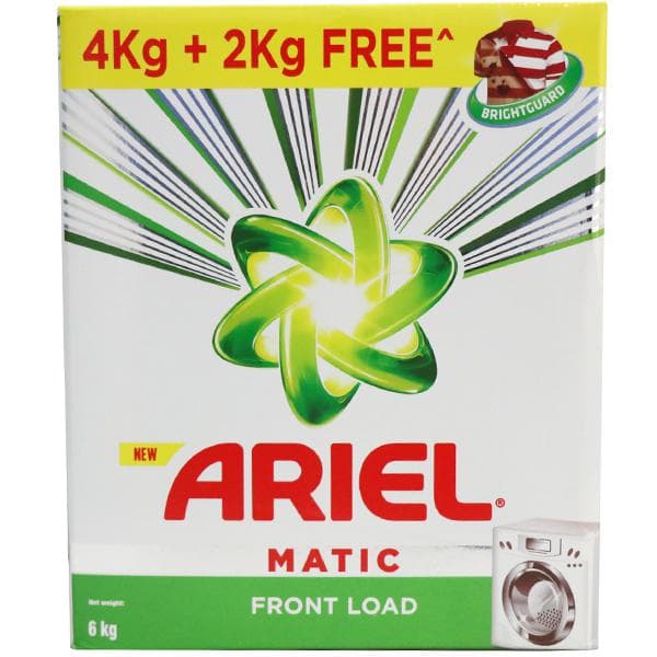 Ariel Matic Front Load Detergent Powder (Free 2 Kg) 4 kg