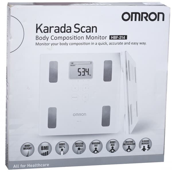Omron Body Composition Monitor (Karada Scan) Model HBF-214 285 x 28 x 210 mm