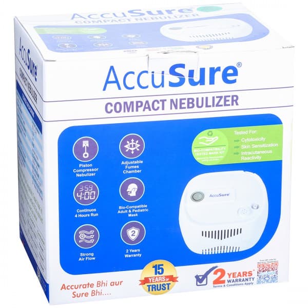 AccuSure Compact Nebulizer MD Device 160 x 140 x 95 mm