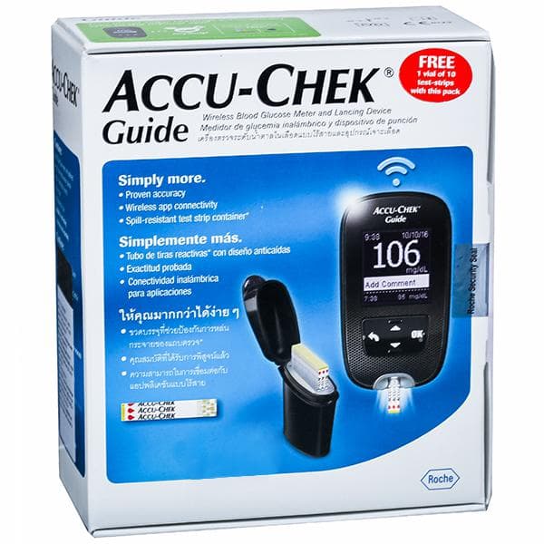 Accu Chek Guide Monitoring System (Free 1 vial Of 10 Test Strips)