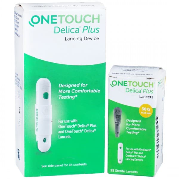 OneTouch Delica Plus Lancing Device (Free OneTouch Delica Plus Lancets Pack Of 25)
