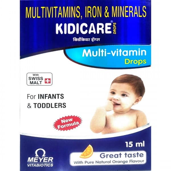 Kidicare Multivitamin Orange Flavour Drops 15 ml