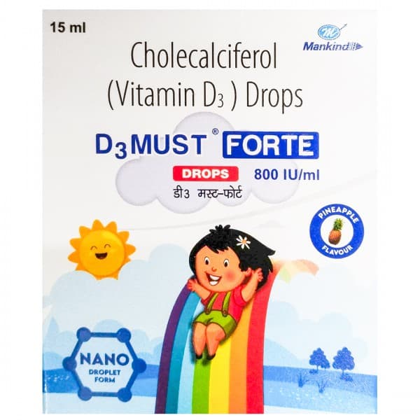 D3 Must Forte 800 IU Pineapple Flavour Drops 15 ml
