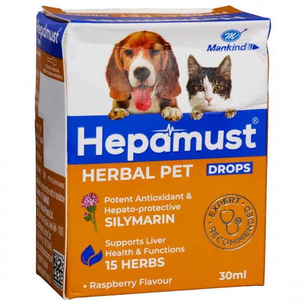 Hepamust Raspberry Flavour Veterinary Drops 30 ml