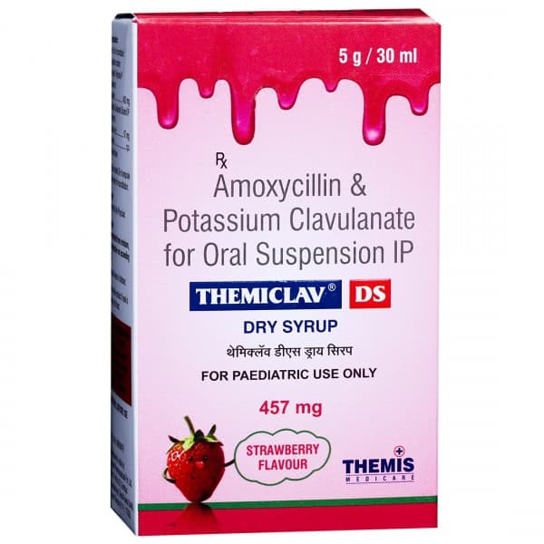 Themiclav DS Strawberry Flavour Dry Syrup 5 g/30 ml