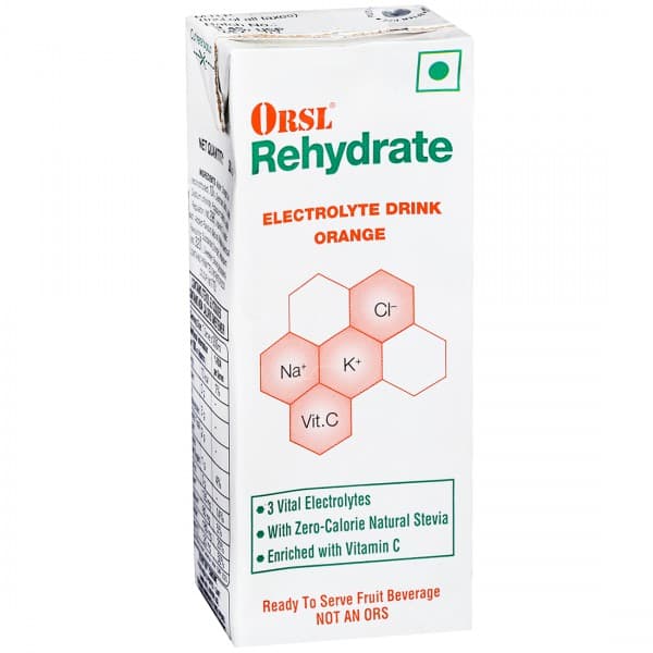 ORSL Rehydrate Electrolyte Drink Orange Flavor 200 ml