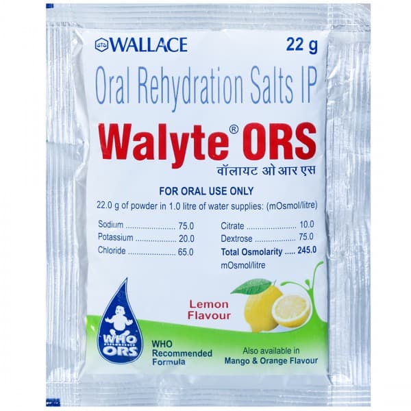 Walyte ORS Lemon Flavour Powder 22 g