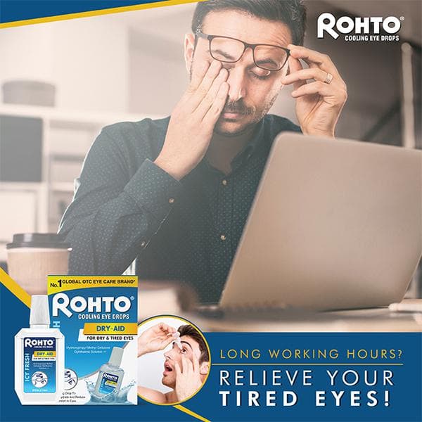 Rohto Icy Fresh Eye Drop (Dry Aid, For Dry & Tired Eyes) 10 ml