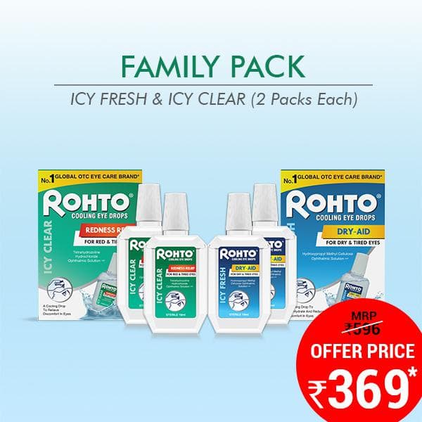 Rohto Eye Drop Family Combo Pack Of 4