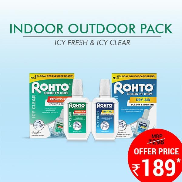 Rohto Eye Drop Indoor & Outdoor Combo Pack Of 2