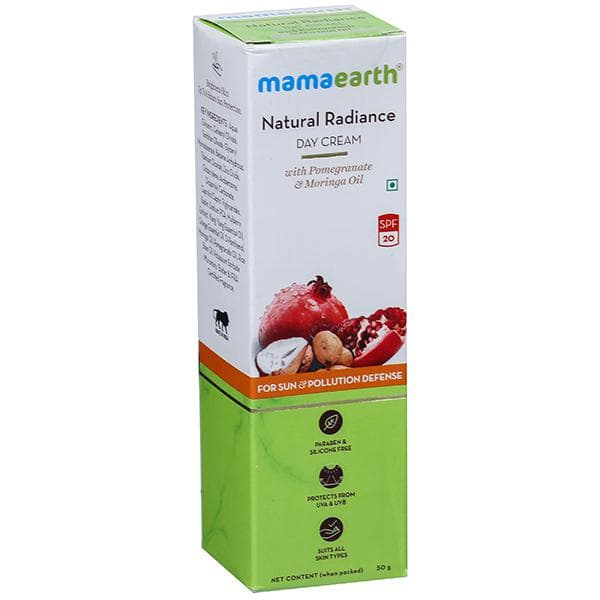 Mamaearth Natural Radiance Day Cream for Sun & Pollution Defense 50 g