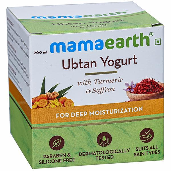Mamaearth Ubtan Yogurt with Turmeric & Saffron for Deep Moisturization 200 ml