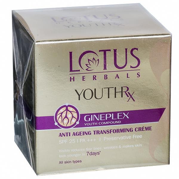 Lotus Herbals YouthRx Gineplex Anti-Ageing Transforming Day Creme SPF-25 PA+++ 50 g