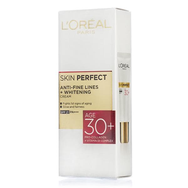 Loreal Paris Skin Perfect Anti Fine Lines Spf 21 Pa+++ Age 30+ Whitening Cream 18 g