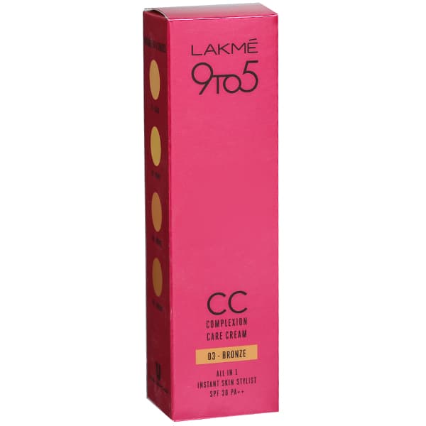 Lakme 9 To 5 Complexion Care Cream Bronze SPF30 PA++ All In 1 Instsant Skin Stylist 30 g