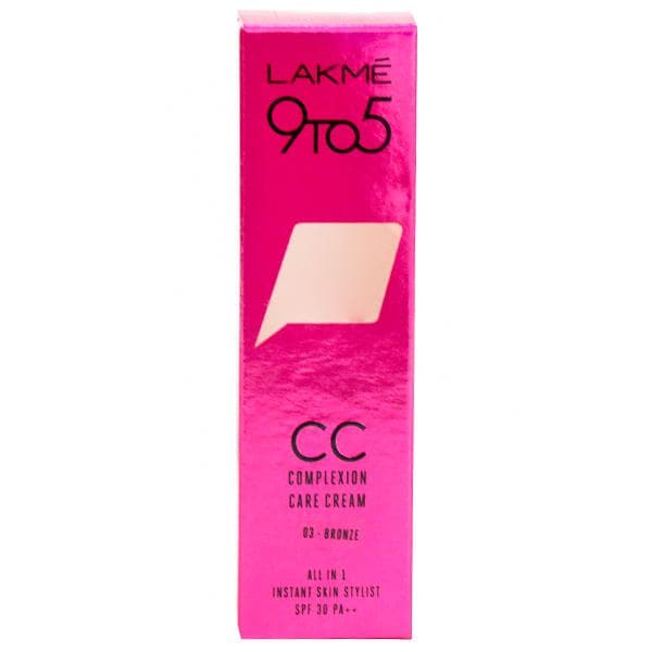 Lakme 9 To 5 Complexion Care Cream Bronze SPF30 PA++ All In 1 Instsant Skin Stylist 9 g