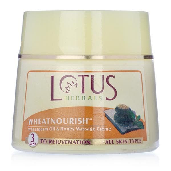 Lotus Herbals Wheatnourish Wheatgerm Oil & Honey Massage Creme 250 g