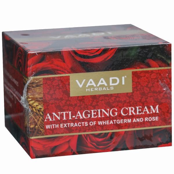 Vaadi Herbals Anti Ageing Cream With Extracts of Wheatgerm & Rose 150 g