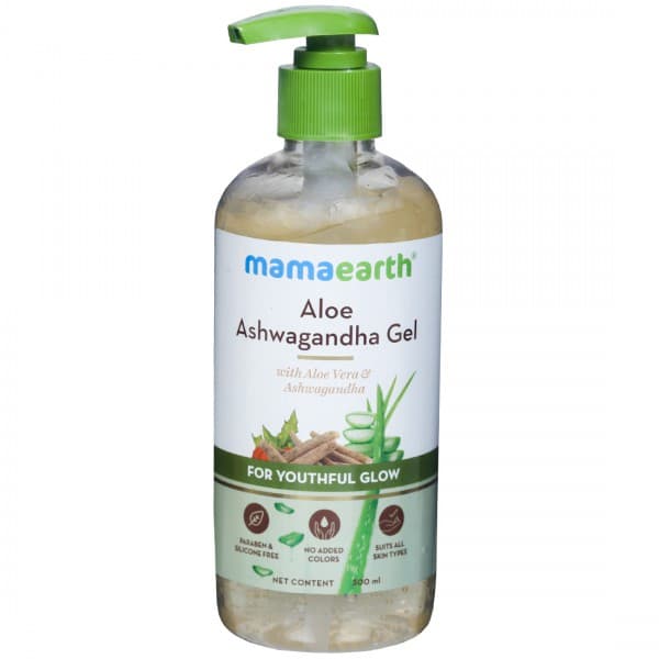 Mamaearth Aloe Ashwagandha Gel with Aloe Vera & Ashwagandha for Youthful Glow 300 ml