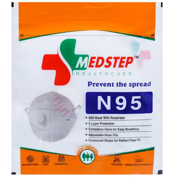 Medstep N95 Respirator Face Mask White