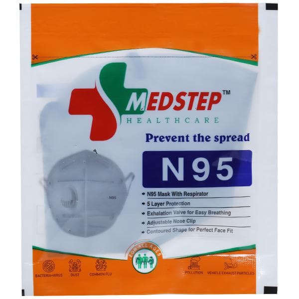 Medstep N95 Respirator Face Mask Grey