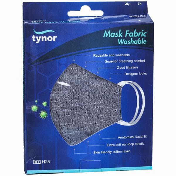 Tynor Face Mask Fabric Washable Print Adult Pack Of 3