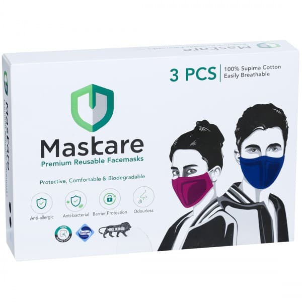 Maskare Premium Resuable Face Mask Pack Of 3