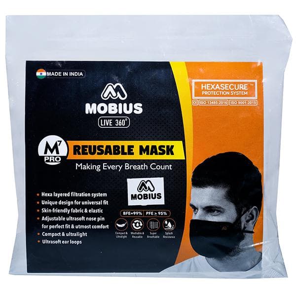 Mobius Reusable M7 Pro Face Mask Grey L