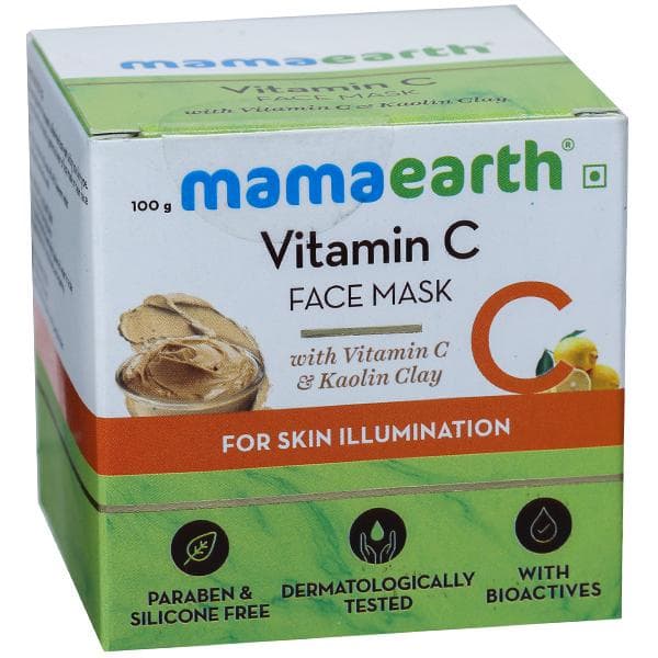 Mamaearth Vitamin C Face Mask With Vitamin C & Kaolin Clay for Skin Illumination 100 g