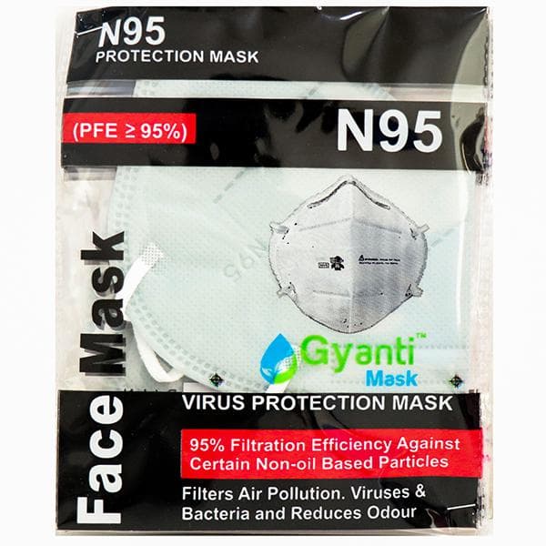 Gyanti Mask N95 Protection Mask Earloop (Grey) Pack Of 3