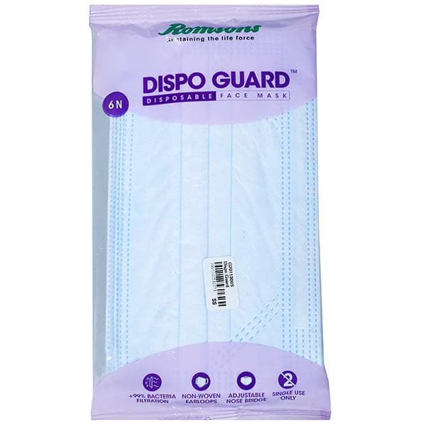 Dispo Guard Disposable Face Mask Pack Of 6