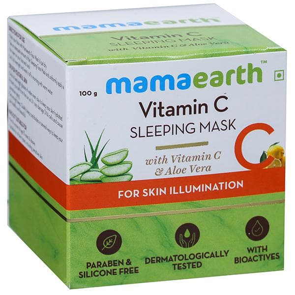 Mamaearth Vitamin C Sleeping Mask with Vitamin C & Aloe Vera for Skin Illumination 100 g