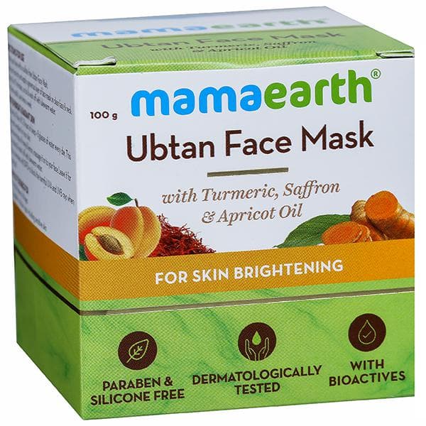 Mamaearth Ubtan Face Mask with Turmeric, Saffron & Apricot Oil for Skin Brightening 100 g
