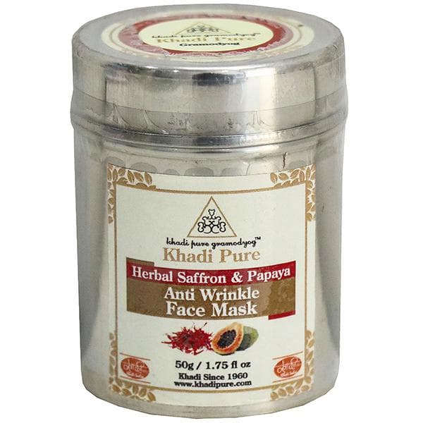 Khadi Pure Herbal Saffron & Papaya Anti Wrinkle Face Mask 50 g