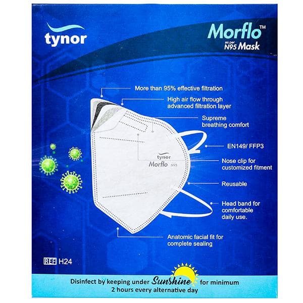 N95 Face Mask (Tynor Morflo) Pack Of 1 (Un)